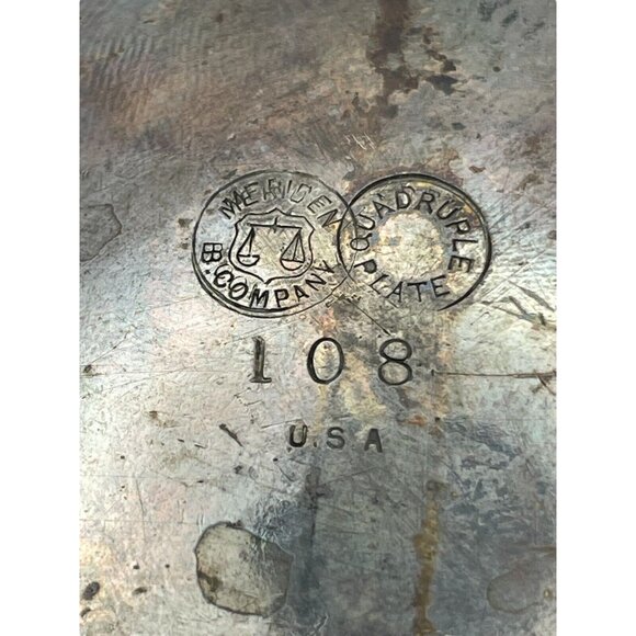 Antique Meriden B Company Quadruple Plated Silver Tone Bowl Candy Trinket Dish - Picture 6 of 16